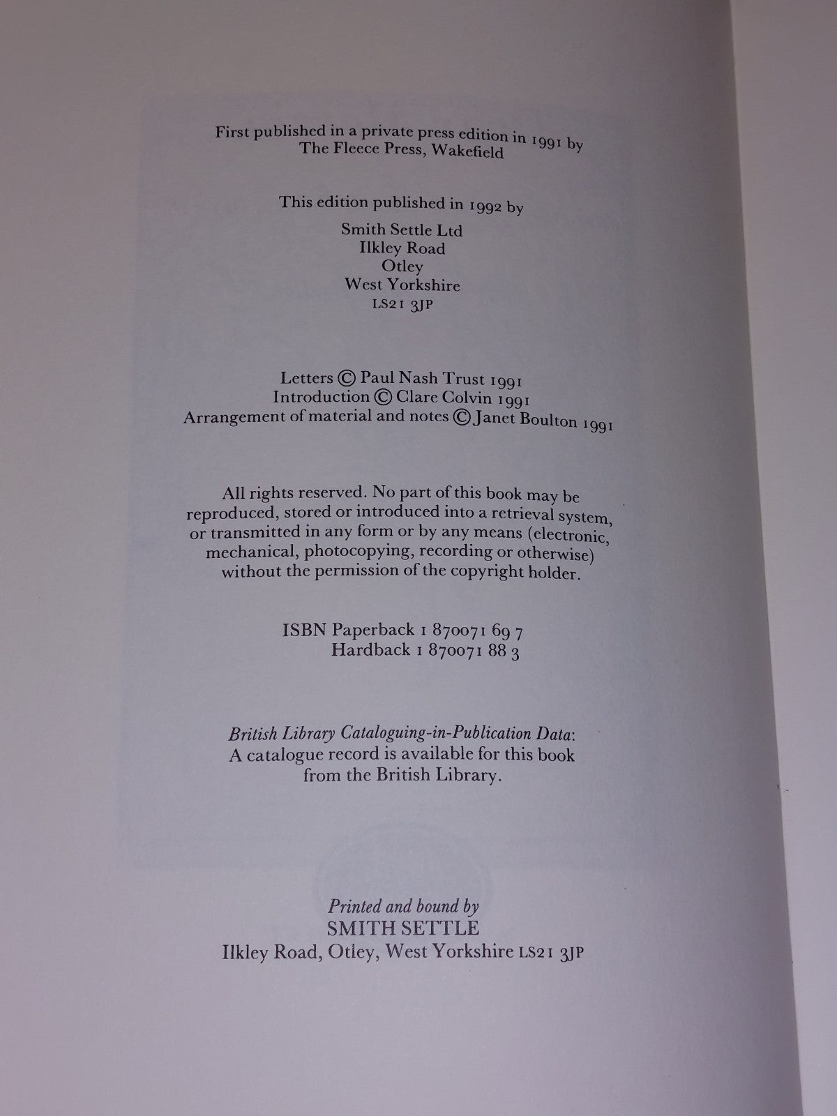 Dear Merica Paul Nash Letters To Mercia Oakley (1992) Janet Boulton Signed6