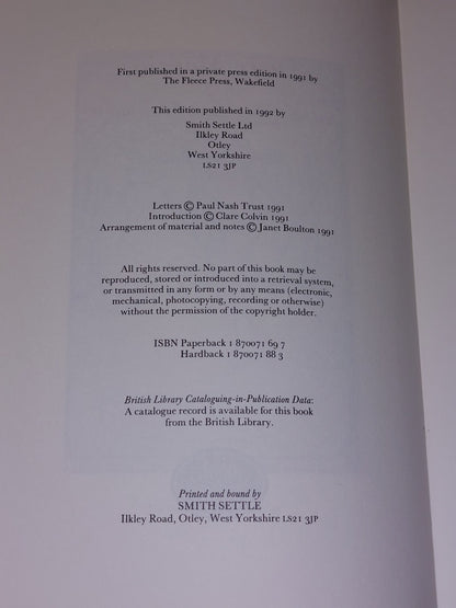 Dear Merica Paul Nash Letters To Mercia Oakley (1992) Janet Boulton Signed6