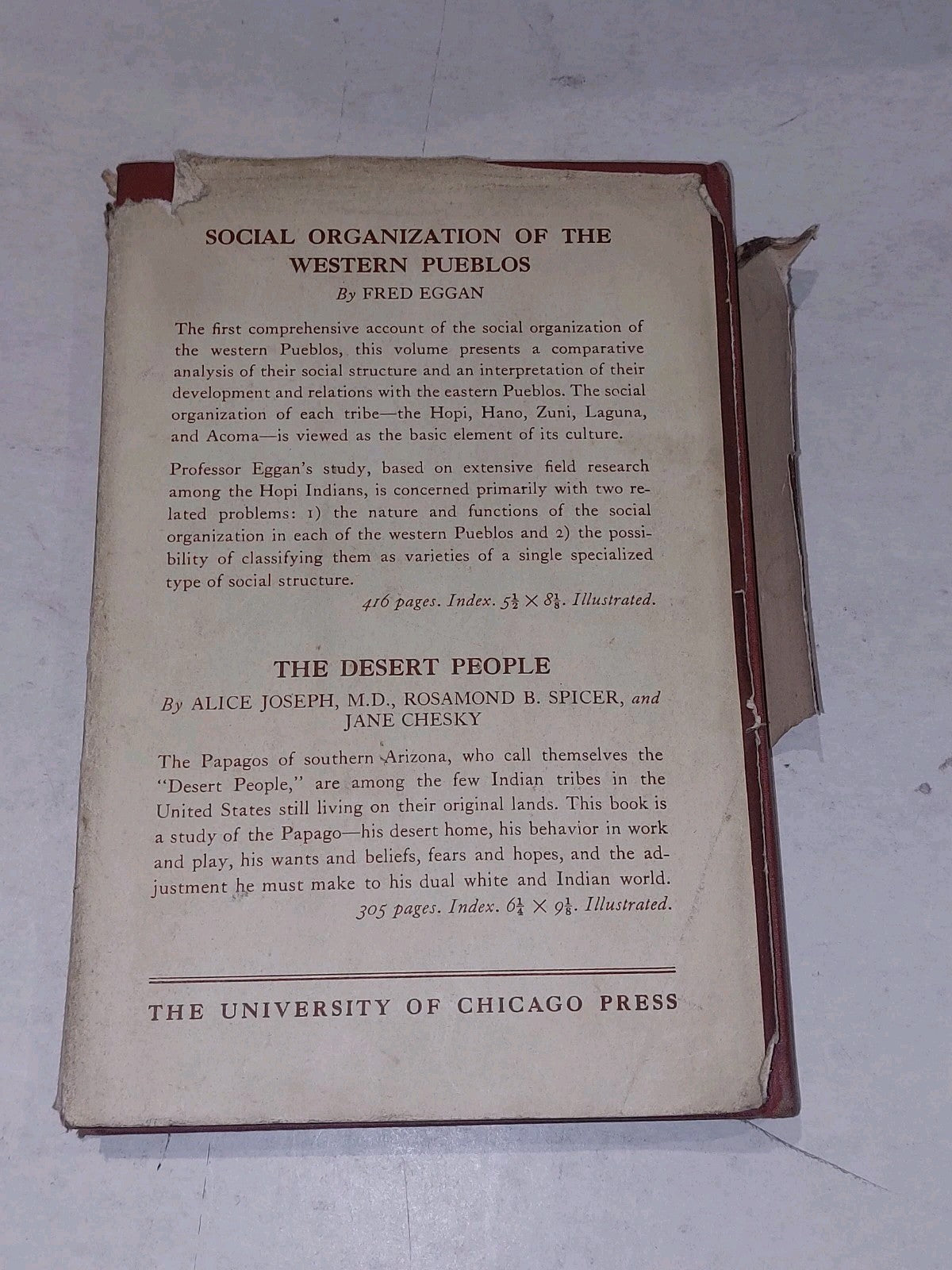Mandan Social & Ceremonial Organization, by Alfred W. Bowers, Hb Book2