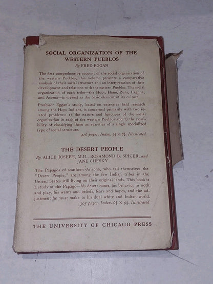 Mandan Social & Ceremonial Organization, by Alfred W. Bowers, Hb Book2