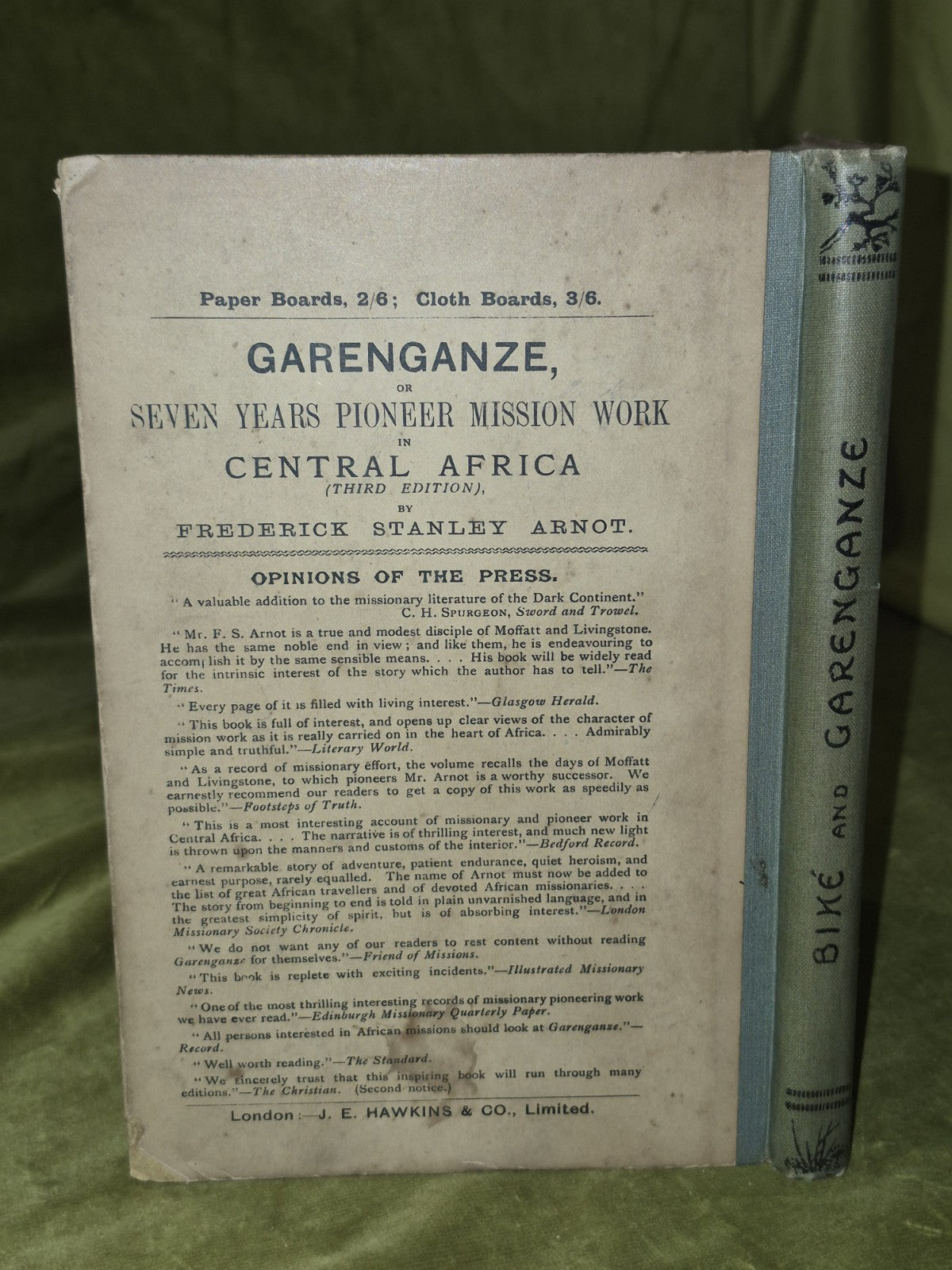Bihe and Garenganze ( 1893) Fred S. Arnot London Complete With 2 Maps1