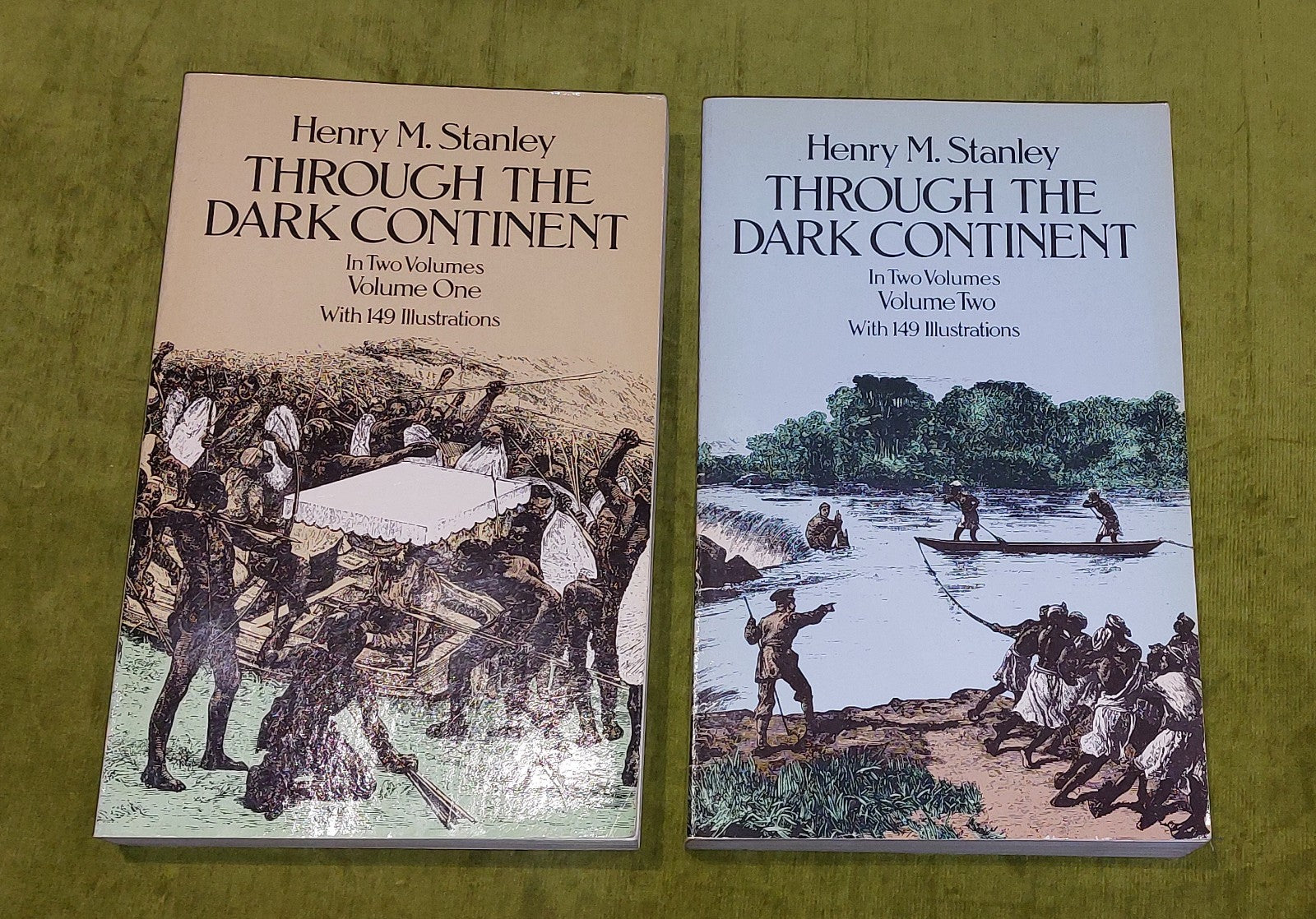 Henry M. Stanley Through The Dark Continent Vol 1 & 2 [Dover] 1988 Books & Map0