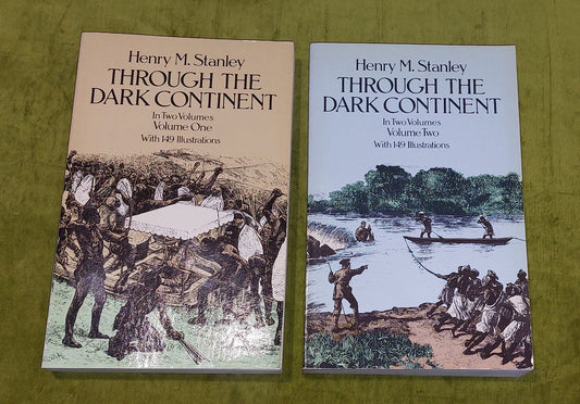 Henry M. Stanley Through The Dark Continent Vol 1 & 2 [Dover] 1988 Books & Map0