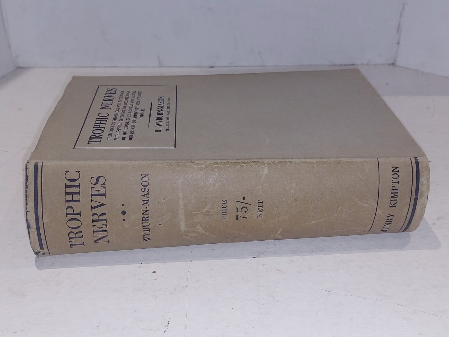 Trophic Nerves By R. WyburnMason (1950) Hb Book With Dust Jacket1