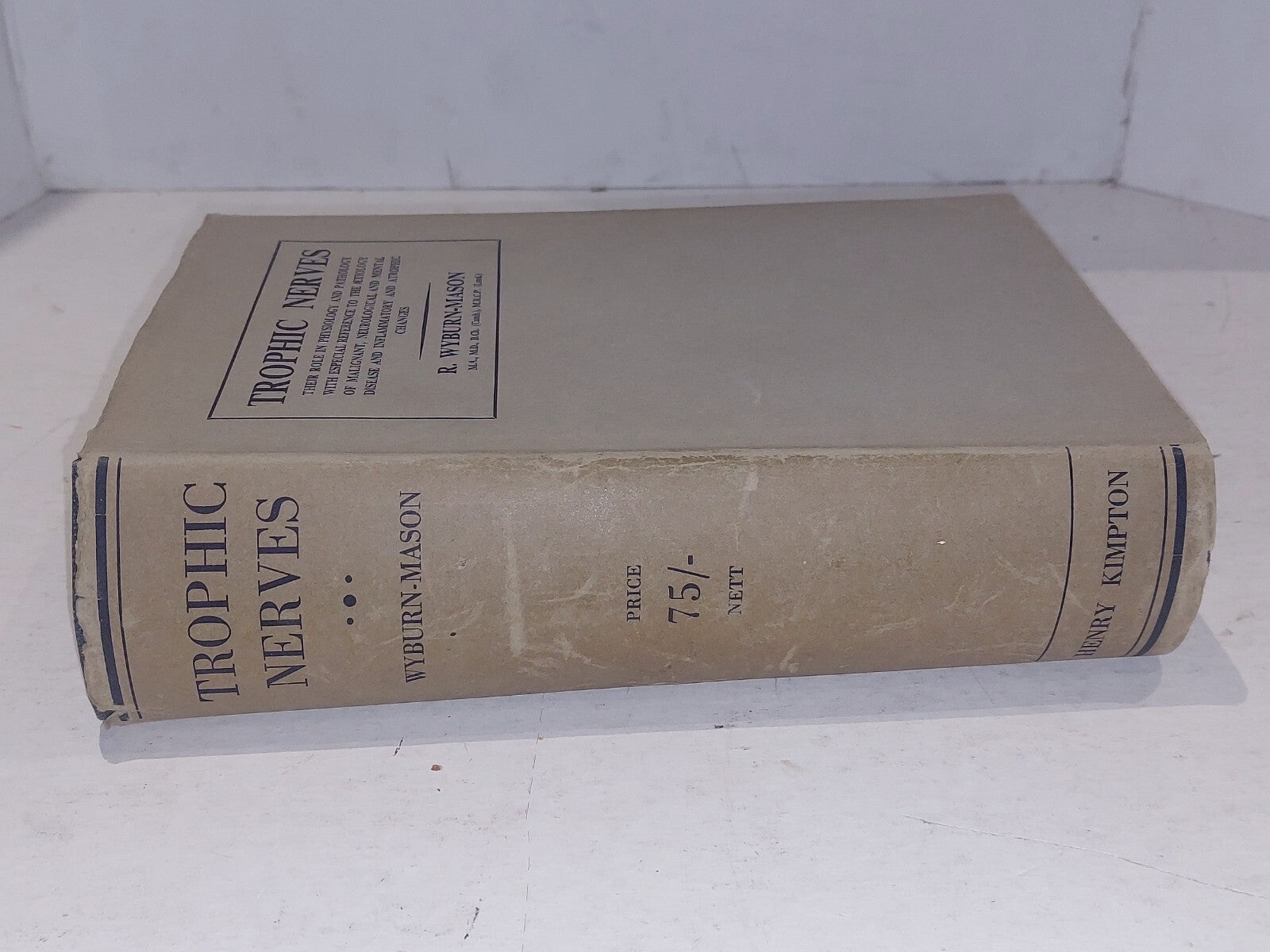 Trophic Nerves By R. WyburnMason (1950) Hb Book With Dust Jacket1
