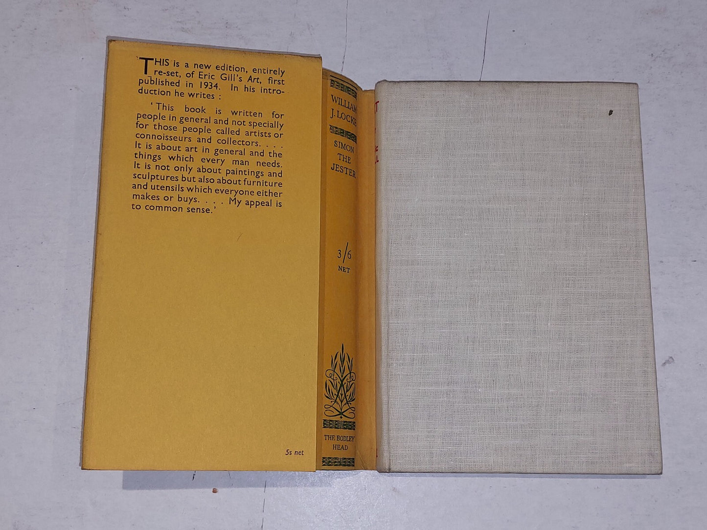 ART By Eric Gill (1946) [John Lane / Bodley Head] Hb Book3