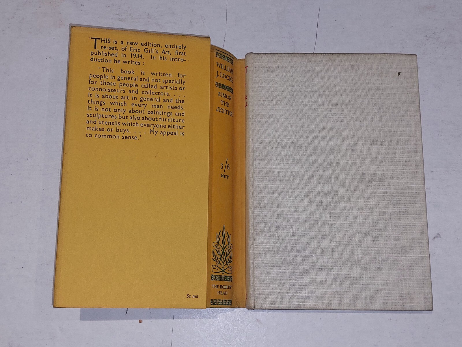 ART By Eric Gill (1946) [John Lane / Bodley Head] Hb Book3