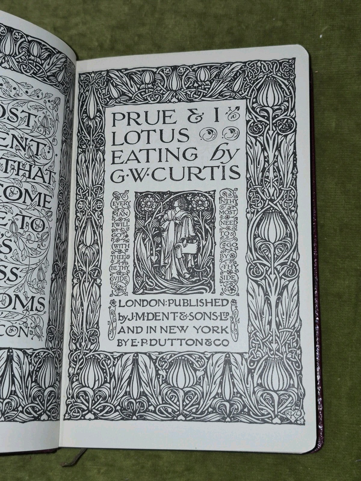 Prue and I Lotus Eating (Everyman's Library) G. W. Curtis c.19197