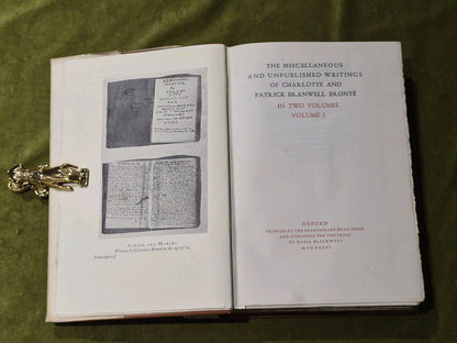 The miscellaneous and unpublished writings of Brontë in 2 Vols 1936 1st HB DJ4