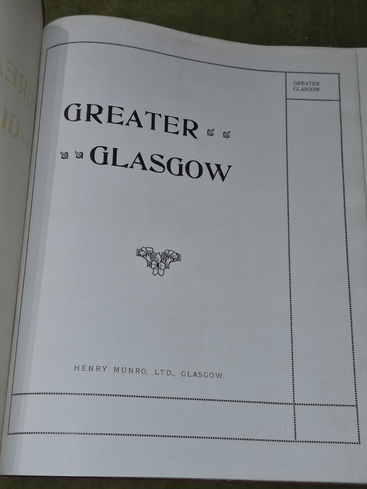Greater Glasgow 1914 Henry Munro First Edition3