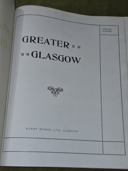 Greater Glasgow 1914 Henry Munro First Edition3