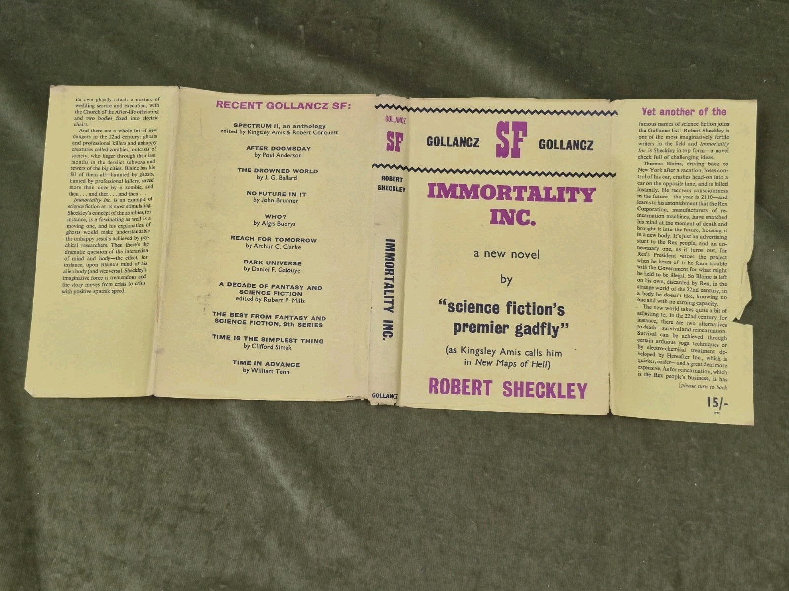 Robert Sheckley Immortality Inc. Gollancz SF First Edition Sci Fi Classic 19632