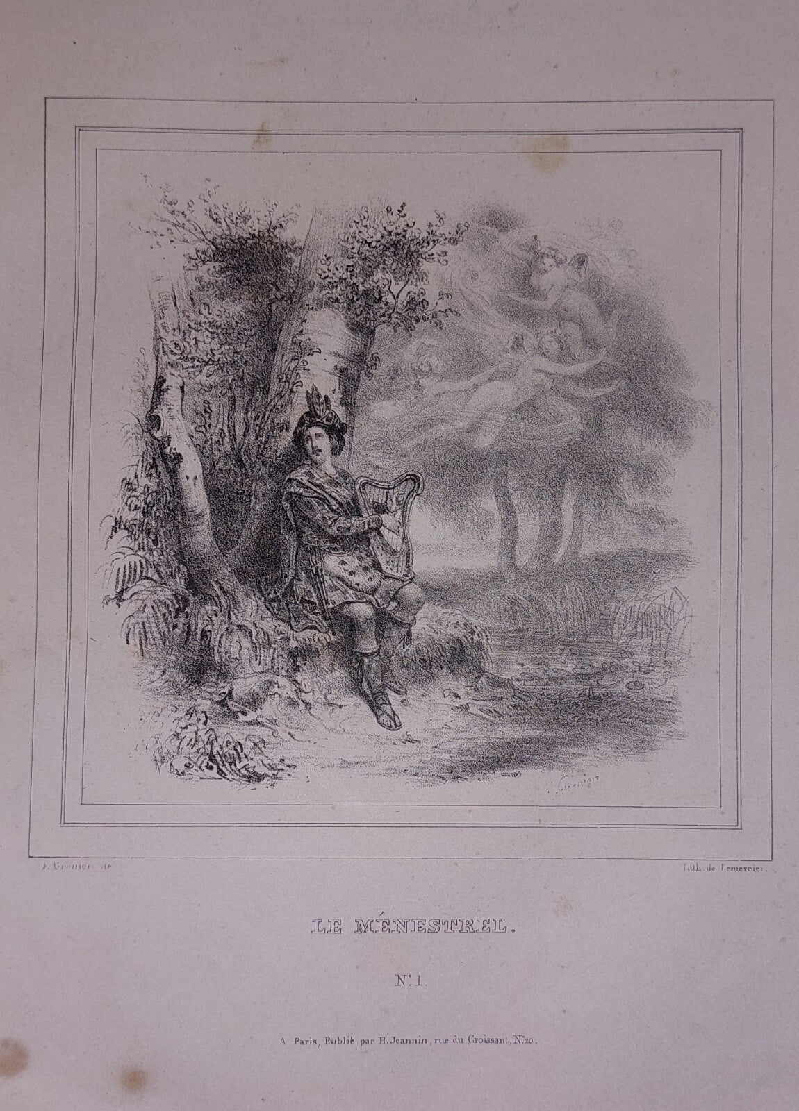 ALBUM DU MENESTREL Circs 1860 - 1880 Lithograph Plates 2
