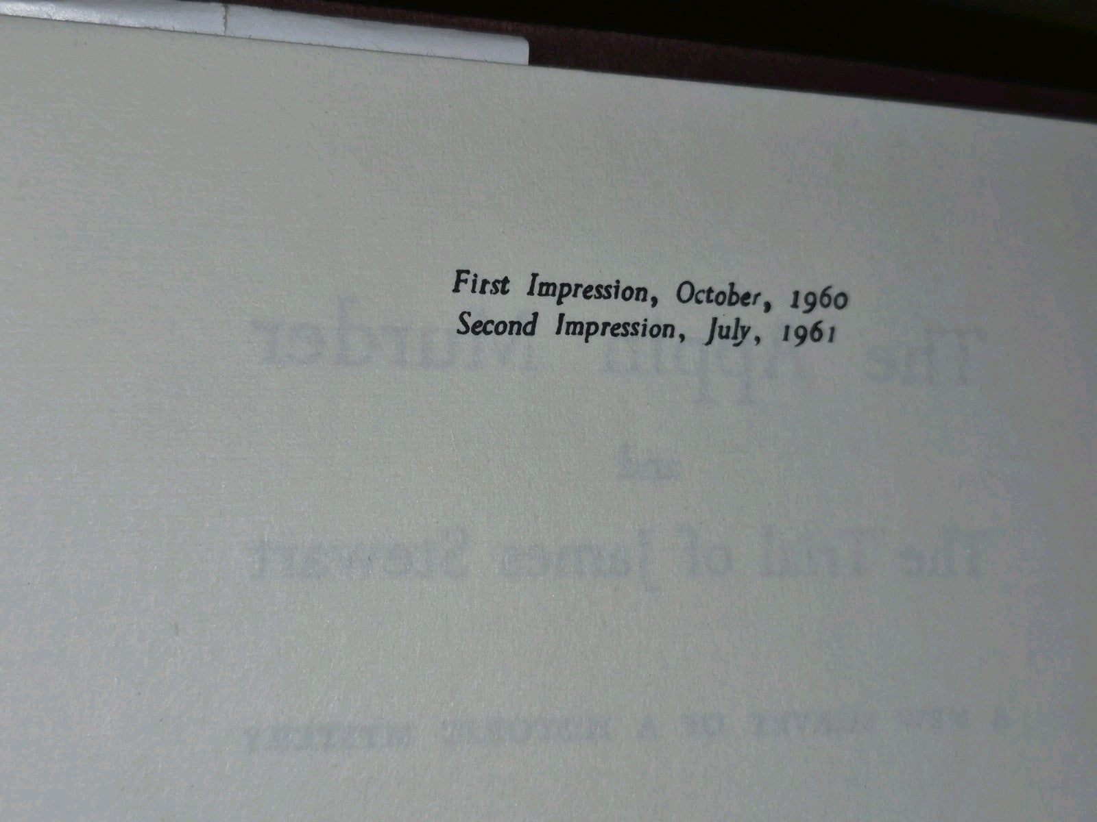The Appin Murder William MacArthur 1961 Second Impression 4
