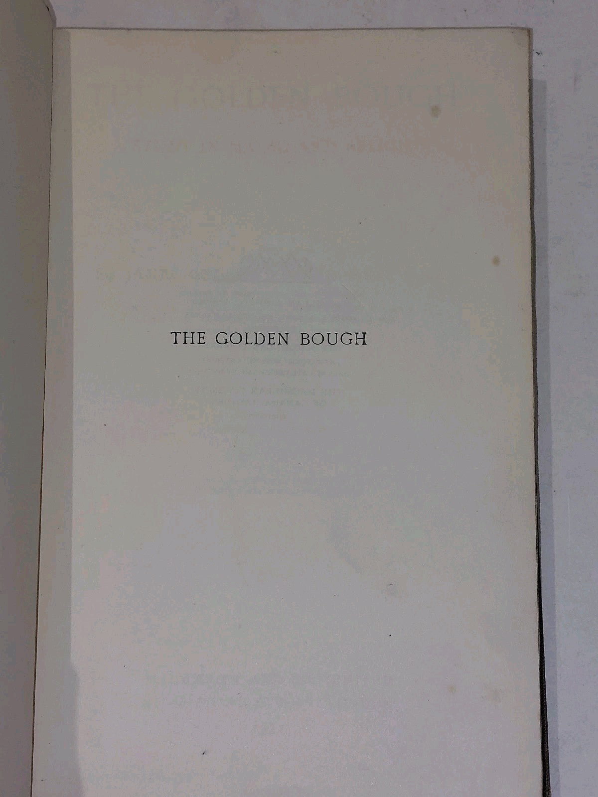 The Golden Bough Abridged  Magic And Religion by Sir James George Frazer (1932)5