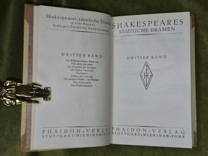Shakespeares Sämtliche Dramen Phaidon 4 Bänden Schlegel Tiecksche Übersetzung10