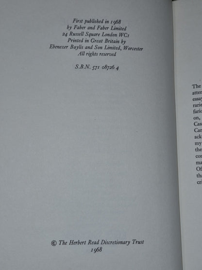 Herbert Read THE CULT OF SINCERITY 1968 1st UK edition4