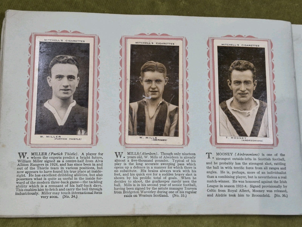 Scottish Footballers Mitchell Cigarette 1934-5 Collectible Cards Album14