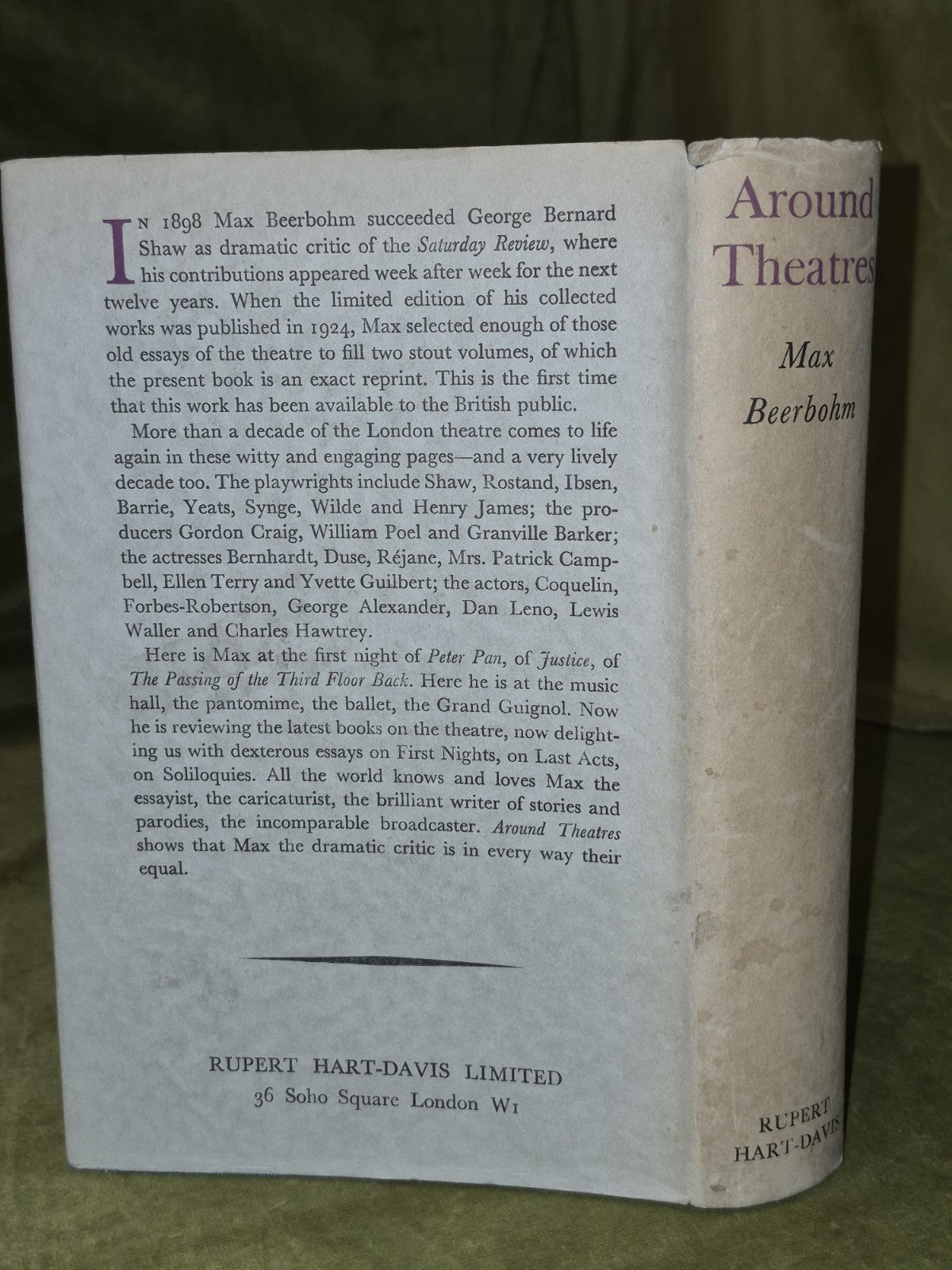 Around Theatres Max Beerbohm 1953 Rupert Hart-Davis1