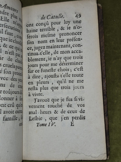 Les Amours De Catulle 1681 Tome Quatrieme Claude Barbin Paris7