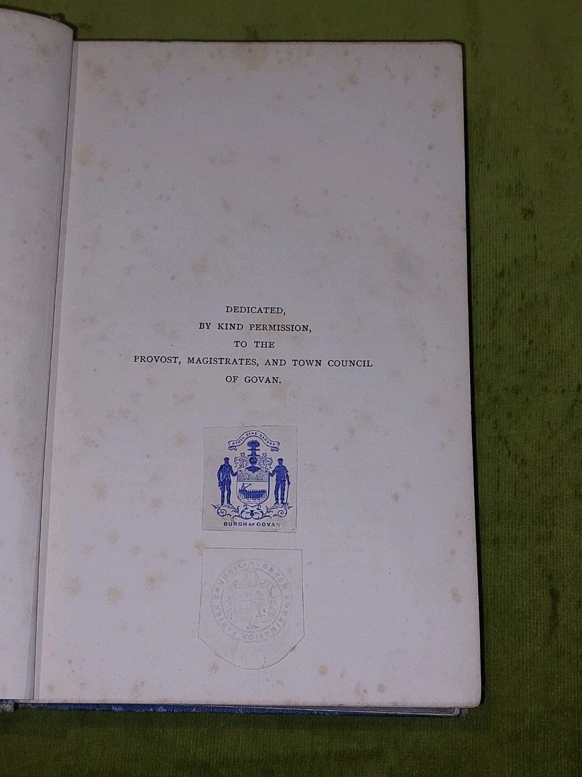 The History Of Govan Burgh And Parish By T C F Brotchie (1905) [John Cossar] Hb4