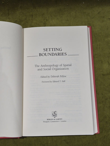 Setting Boundaries : The Anthropology of Spatial & Social - D. Pellow (1996) Hb5
