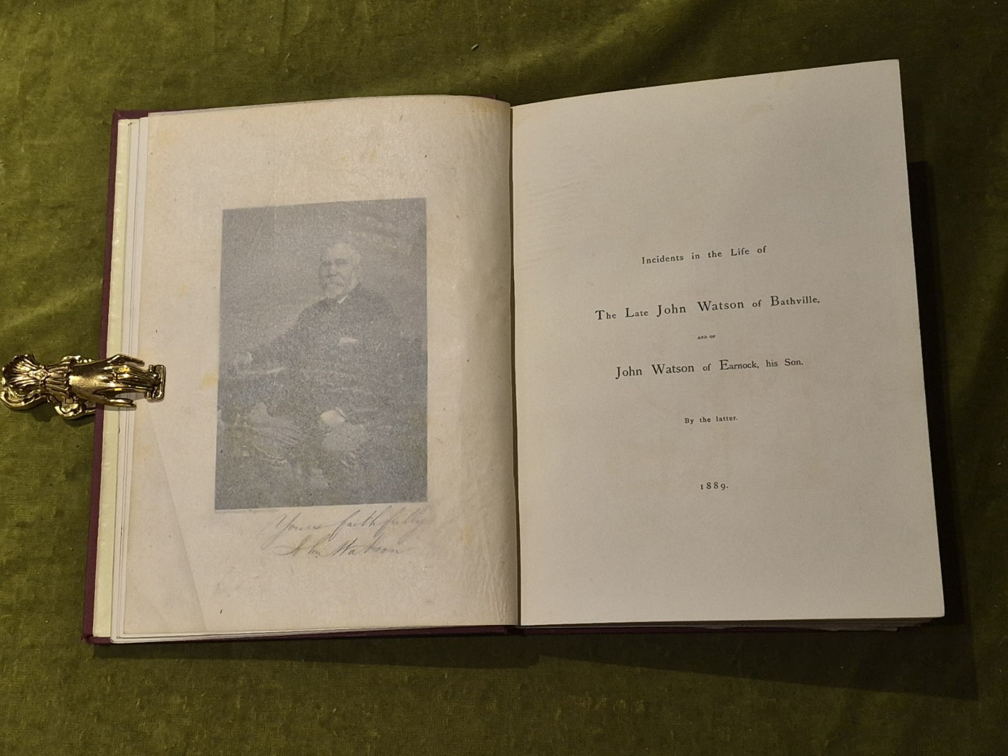 John Watson Souvenir of a tour Egypt Palestine Syria America Canada 1872 Signed13