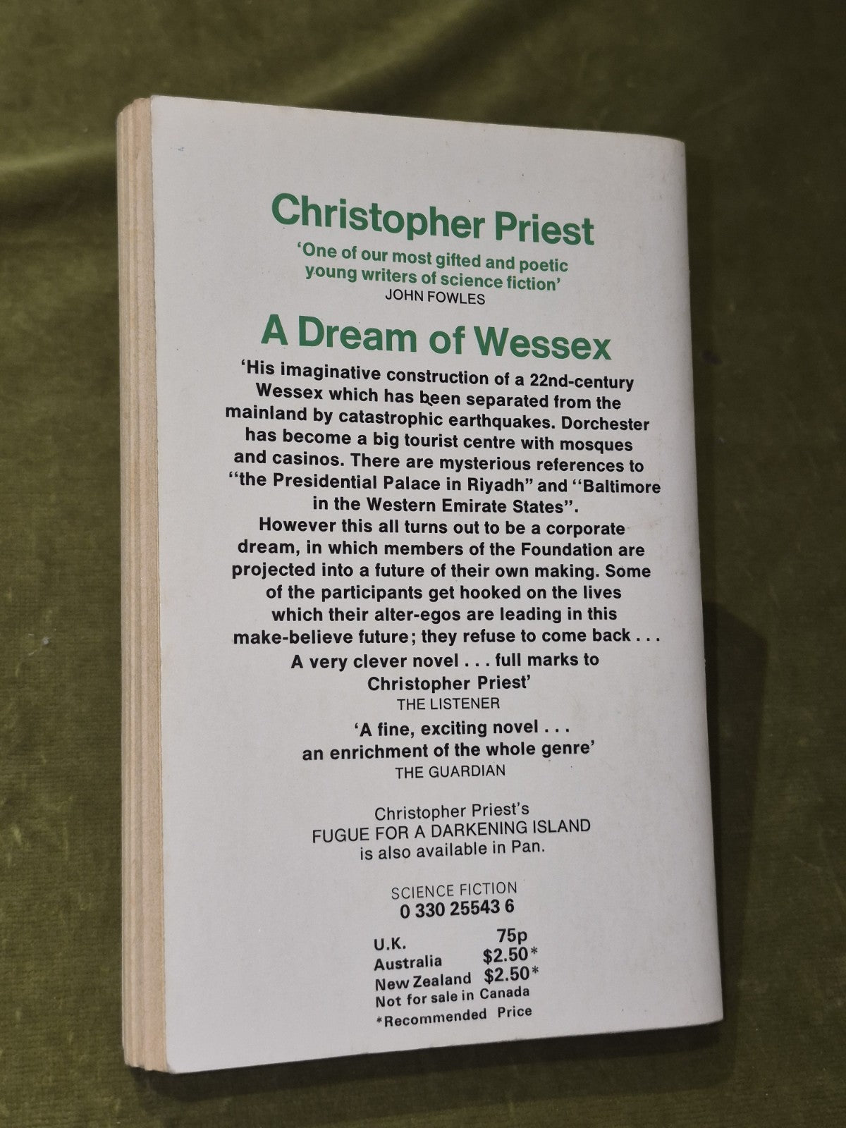 A Dream of Wessex Christopher Priest 1978 PB Pan Science-Fiction2