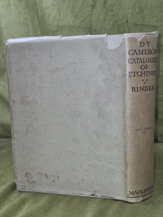 D Y Cameron An Illustrated Catalogue Frank Rinder 1913 Dustjacket1