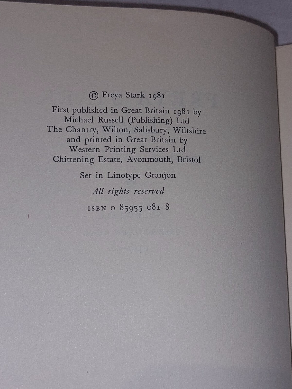 Freya Stark. Letters: The Broken Road, 194752 volume 6. Hardback. 1981.4