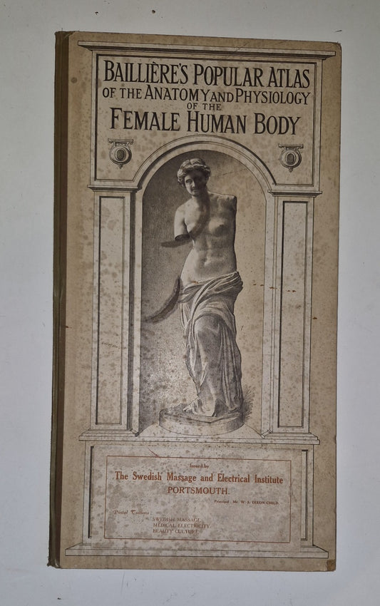 1921 Baillieres Atlas & Anatomy Of The Female Human Body. Swedish Massage Inst.0