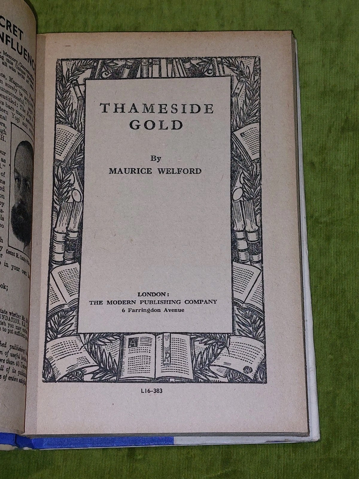 Thameside Gold by Maurice Welford [Modern Publishing Company] HB/DJ Book6