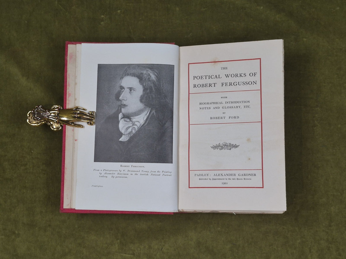 The Poetical Works of Robert Fergusson - Robert Ford , Gardner 1905 HB4
