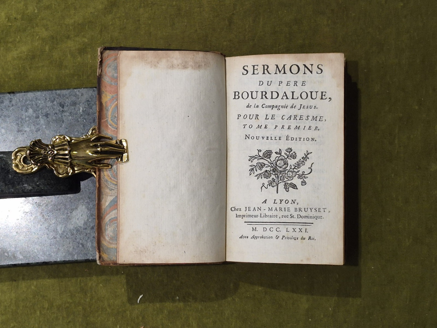 Sermons du pere Bourdaloue, de la Compagnie de Jesus pour le caresme 3 vols 17713