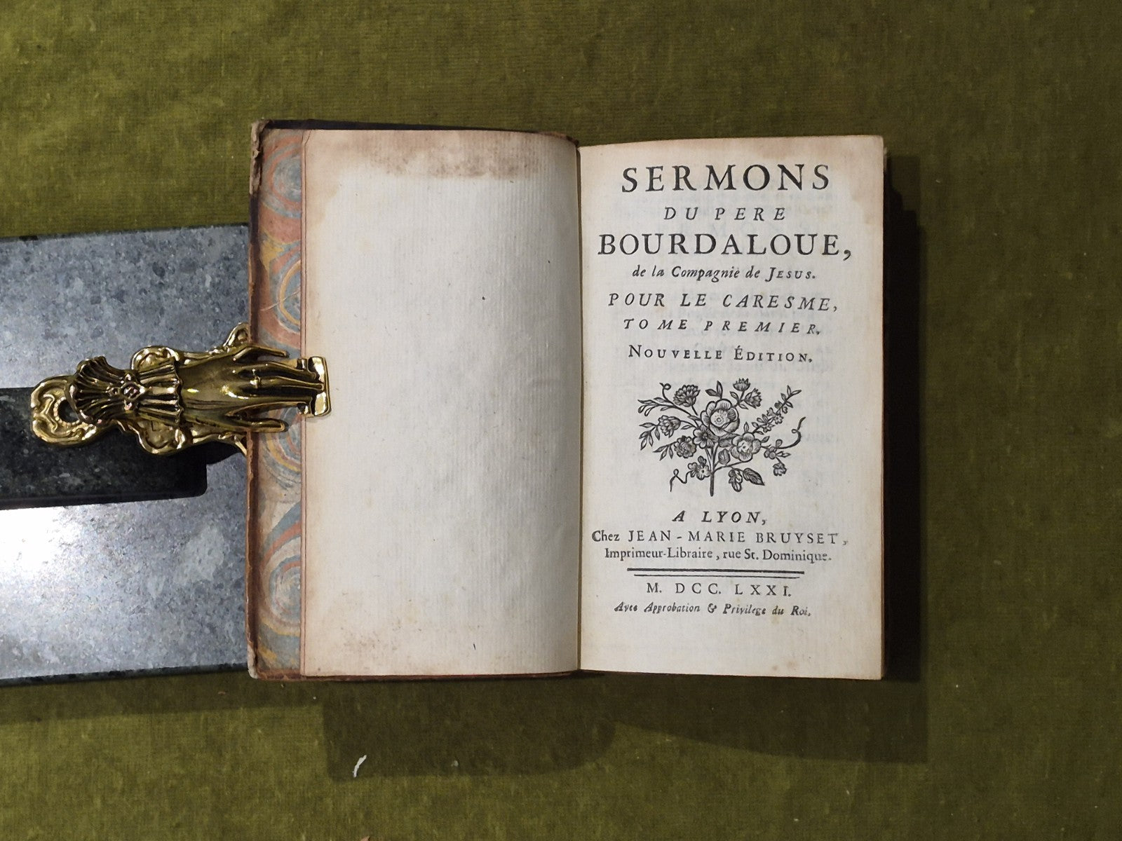 Sermons du pere Bourdaloue, de la Compagnie de Jesus pour le caresme 3 vols 17713