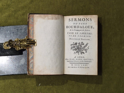 Sermons du pere Bourdaloue, de la Compagnie de Jesus pour le caresme 3 vols 17713