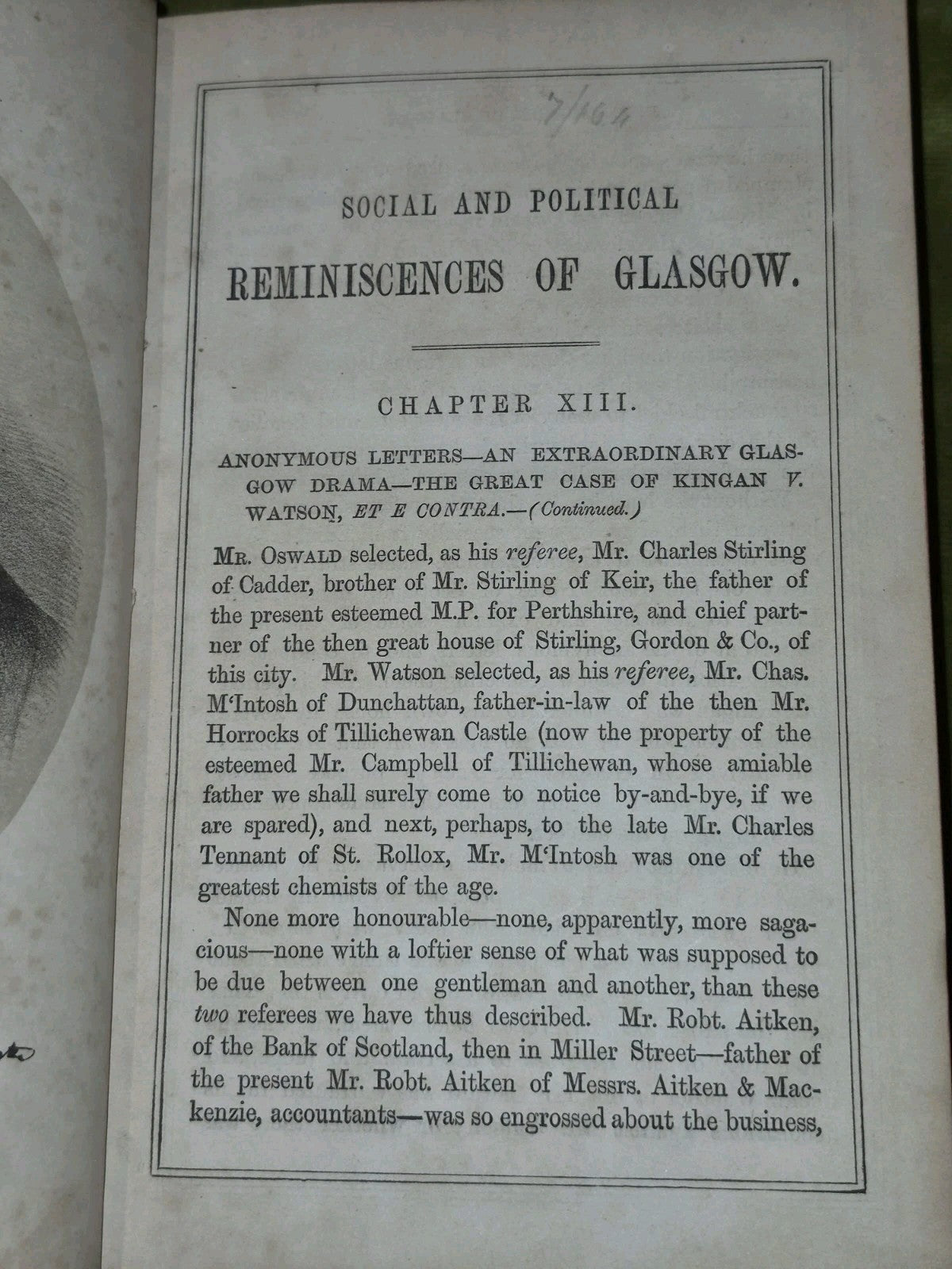 Reminiscences of Glasgow & West Scotland 1865 Peter Mackenzie Rebound Leather 3V14