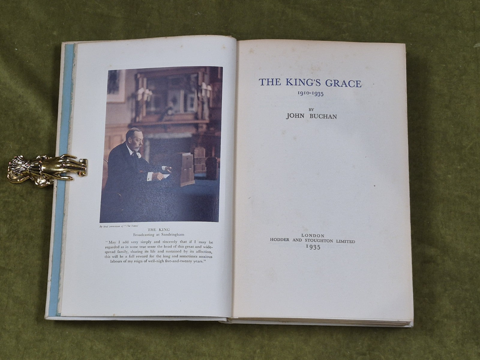 The Kings Grace By John Buchan Signed Limited First Edition 323/5005