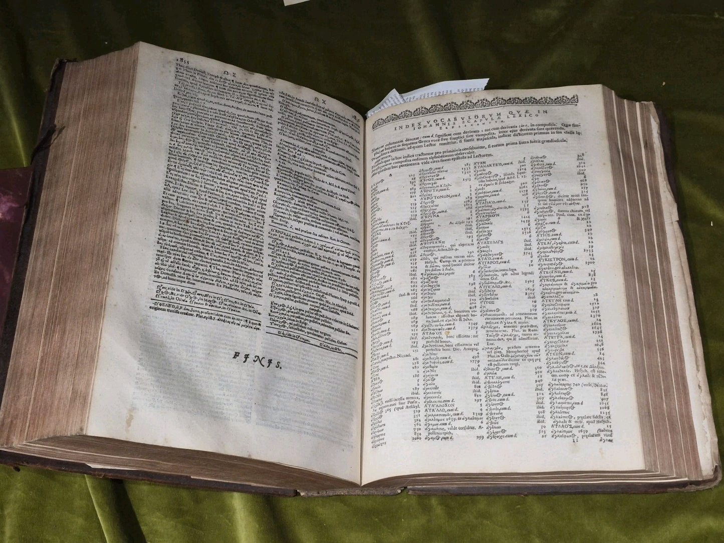 1637 Greek-Roman Lexicon - In Quo Ex Primitivorum - Ioannis Scapulae - Leather6