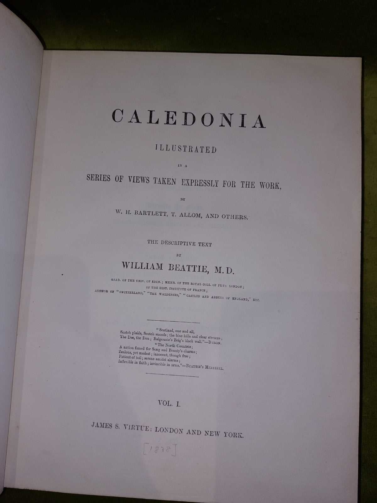 Caledonia Illustrated William Beattie Complete 2 volumes 1838 Beatties Scotland8