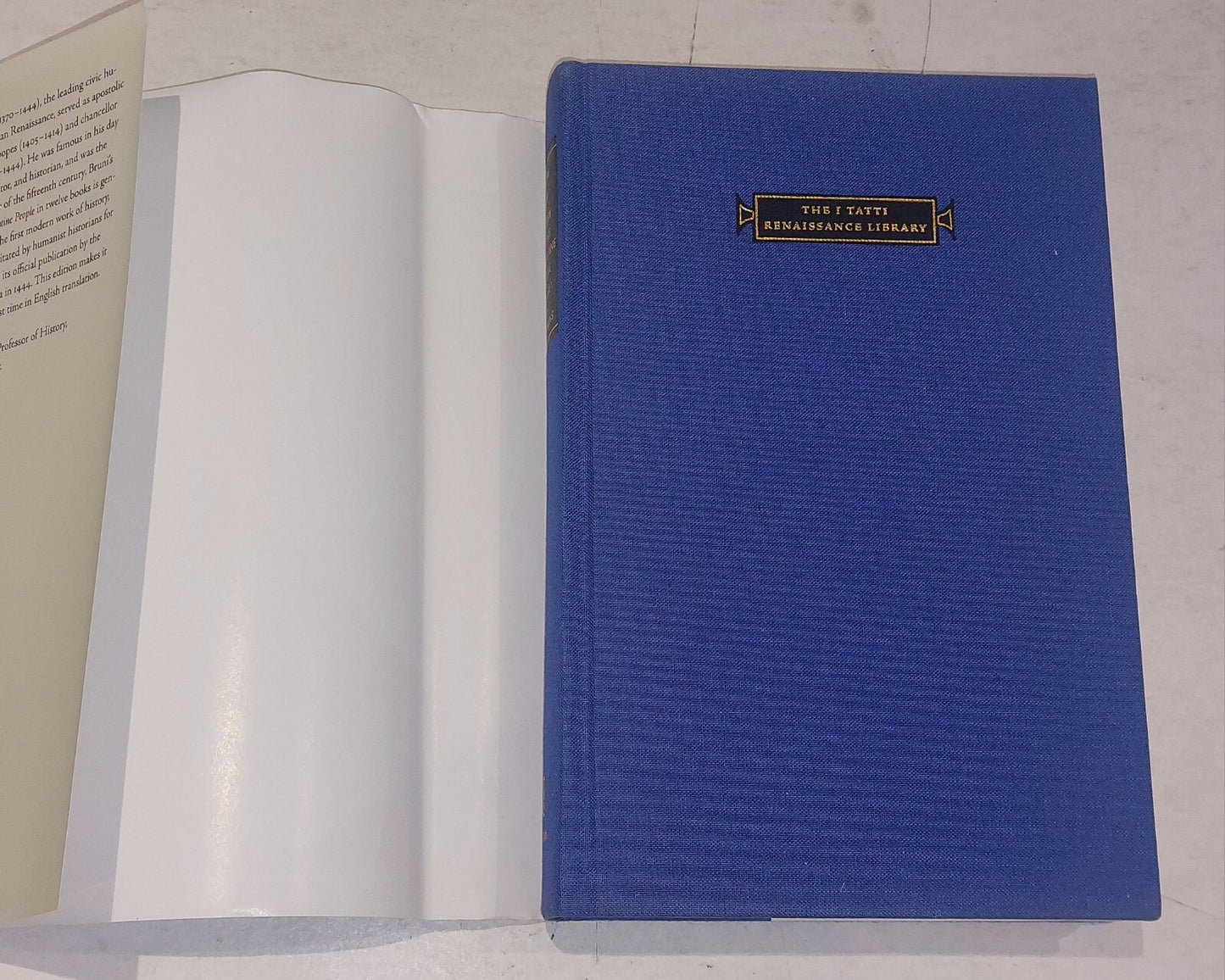 History of the Florentine People, Volume 1: Books IIV By Leonardo Bruni Hb Book2