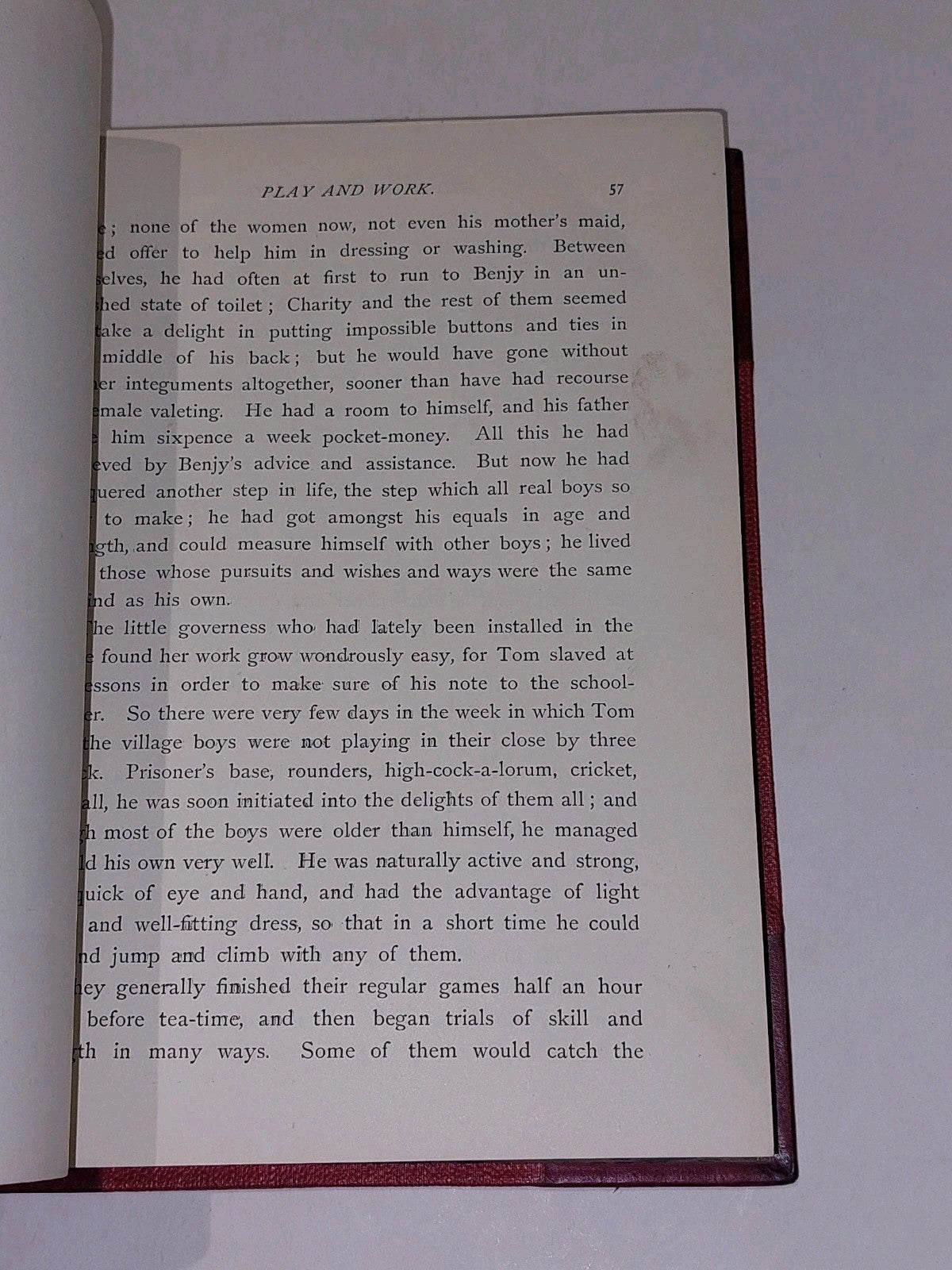 Tom Brown's School Days By An Old Boy (1869) [Macmillan & Co] Quarter Leather Hb3