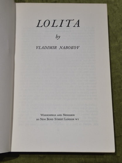 Lolita by Vladimir Nabokov 1960 First Edition Fourth Impression w. Dust jacket.7