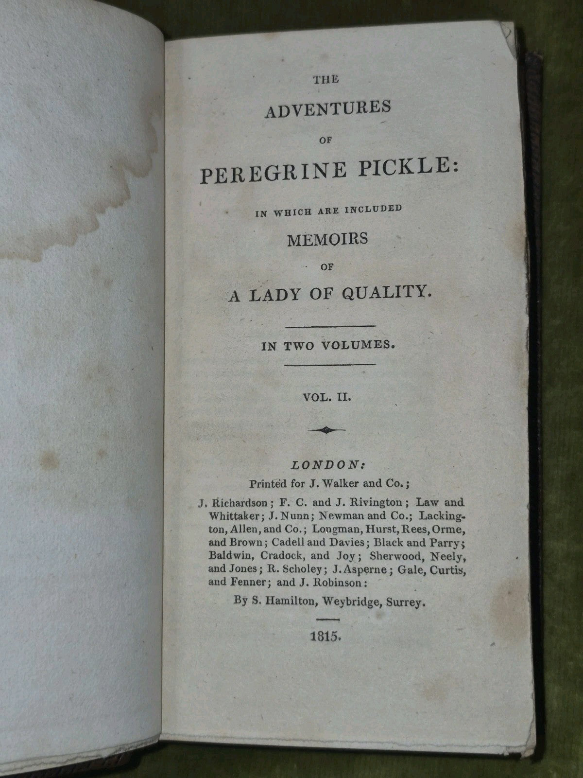 T Smollett Peregrine Pickle Humphry Clinker Roderick Random 1815 Set Leather9