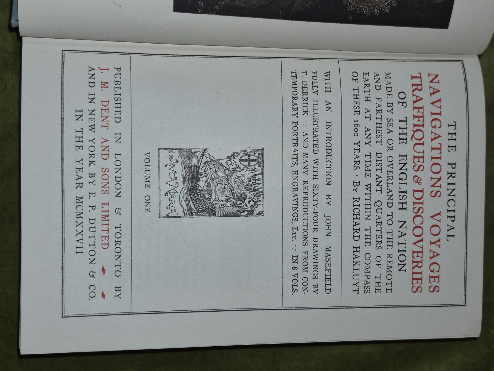 The Principal Navigations Richard Hakluyt (1927) Ten Volumes J M Dent & Sons7