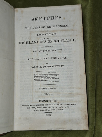 Sketches of the Character Highlanders of Scotland 1822 Edinburgh6