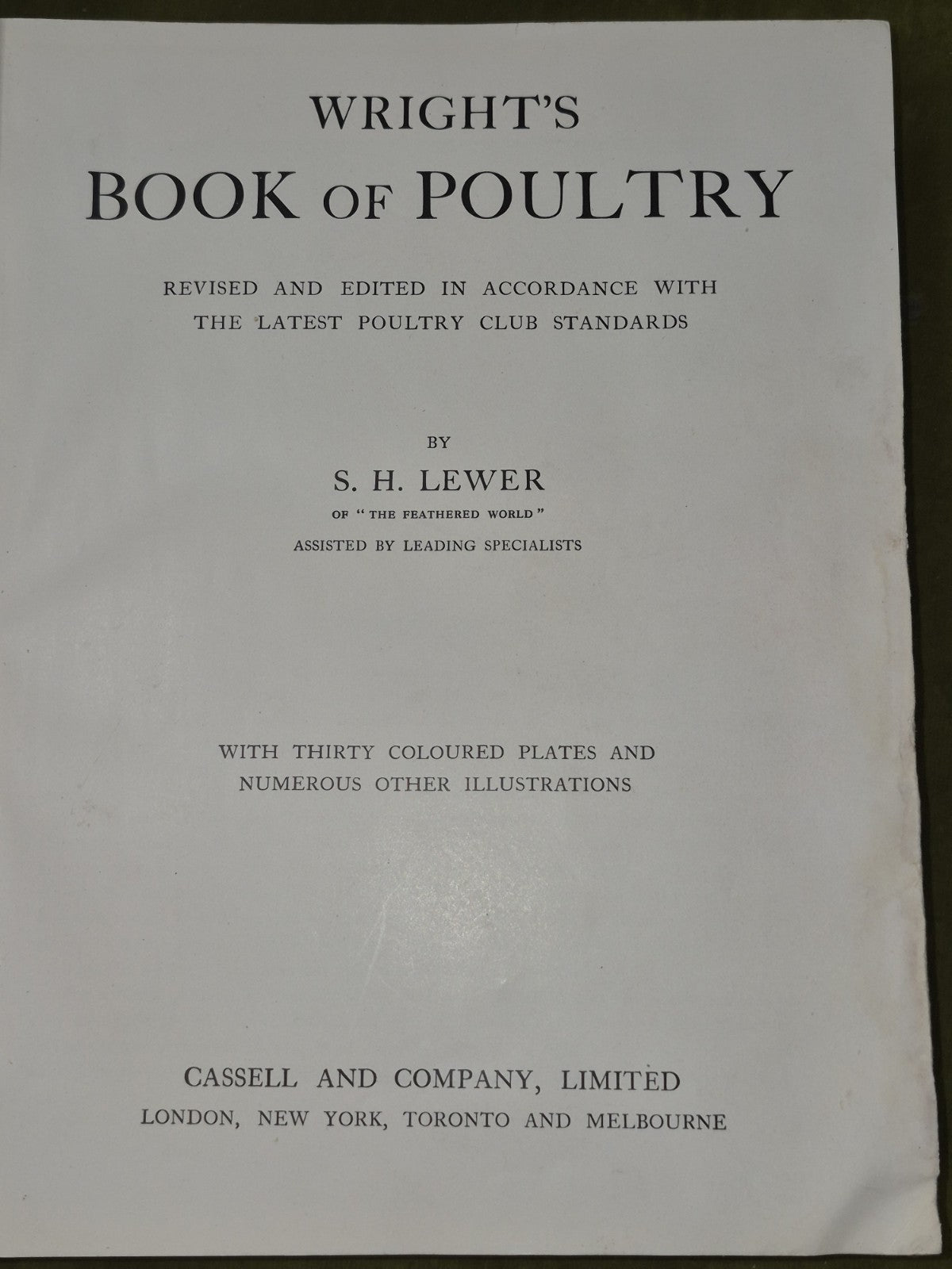 Wright's Book of Poultry Lewer Cassell and Company4