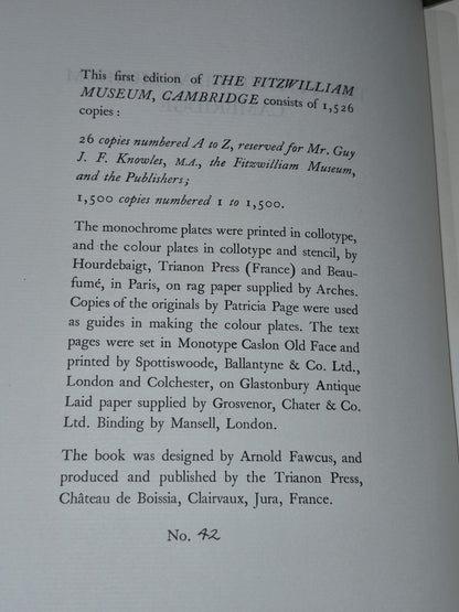 The Fitzwilliam Museum: An Illustrated Survey 1958-1st Ltd 171/1526, Carl Winter5