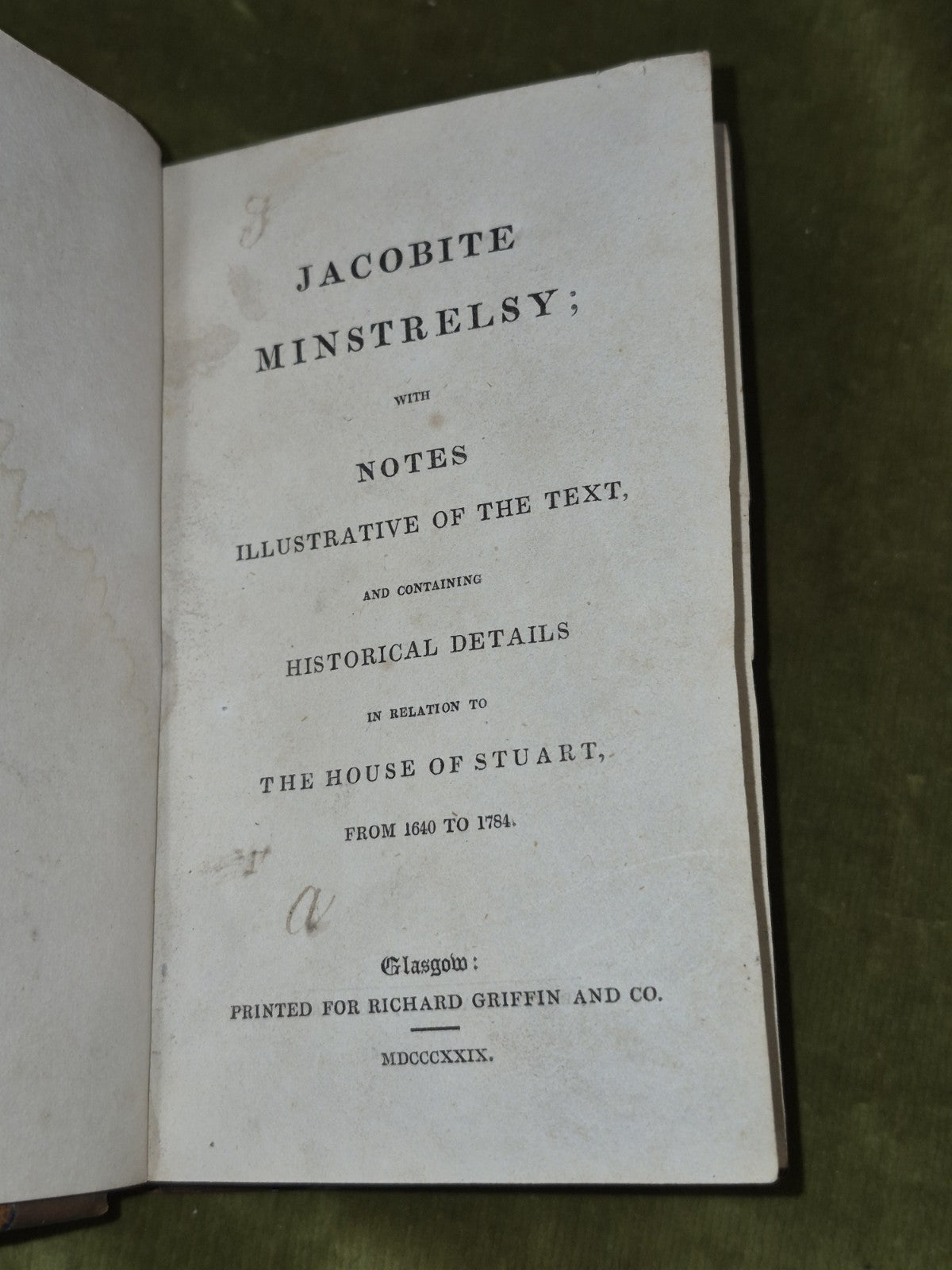 Jacobite Minstrelsy 1829 Richard Griffin and Co Glasgow 6