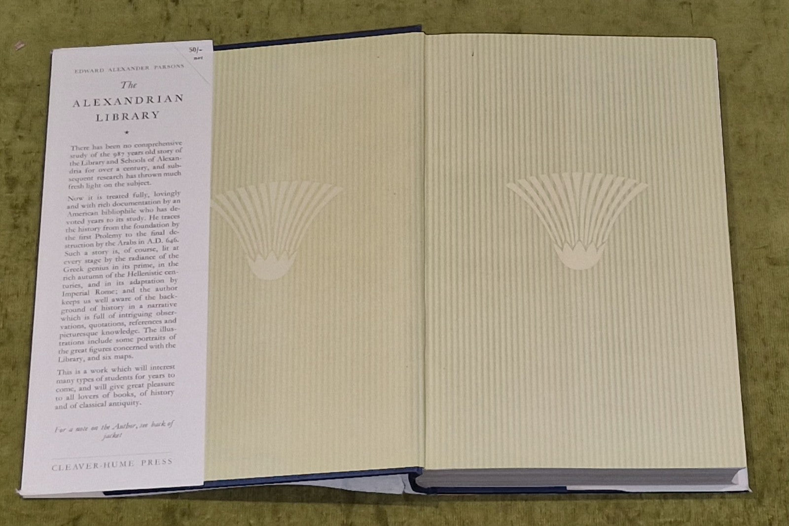 The Alexandrian Library by Edward Alexander Parsons [Cleaver-Hume] 1952 1st Ed5